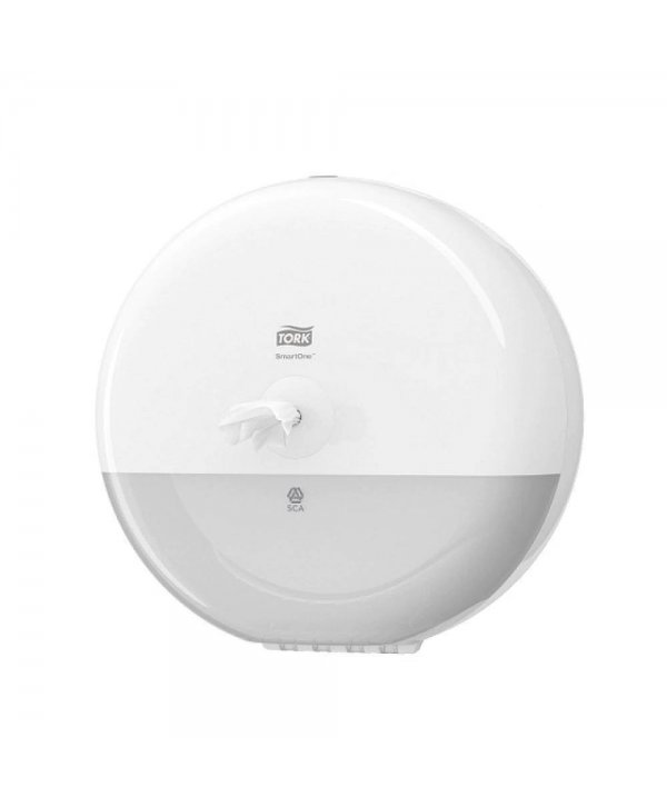 Dispenser hârtie igienică Tork SmartOne® T8 Alb cod 680000 - porție cu porție, economic, trafic intens