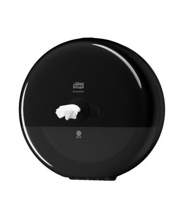 Dispenser hârtie igienică Tork SmartOne® T8 Negru cod 680008 - porție cu porție, economic, trafic intens