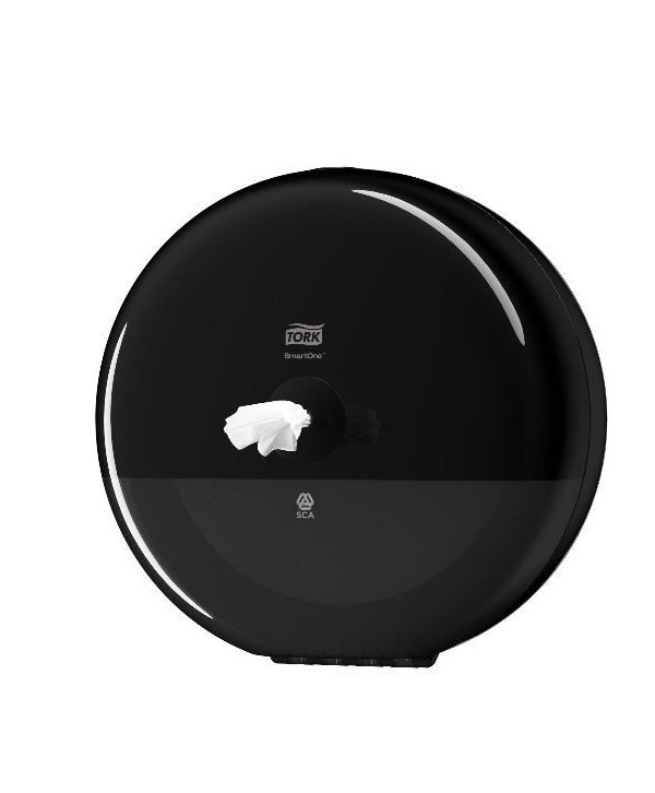 Dispenser hârtie igienică Tork SmartOne® T8 Negru cod 680008 - porție cu porție, economic, trafic intens Dispenser hârtie igienică Tork SmartOne® T8 Negru cod 680008 - porție cu porție, economic, trafic intens
