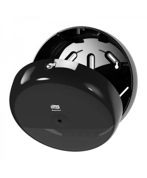 Dispenser hârtie igienică Tork SmartOne® T8 Negru cod 680008 - porție cu porție, economic, trafic intens Dispenser hârtie igienică Tork SmartOne® T8 Negru cod 680008 - porție cu porție, economic, trafic intens