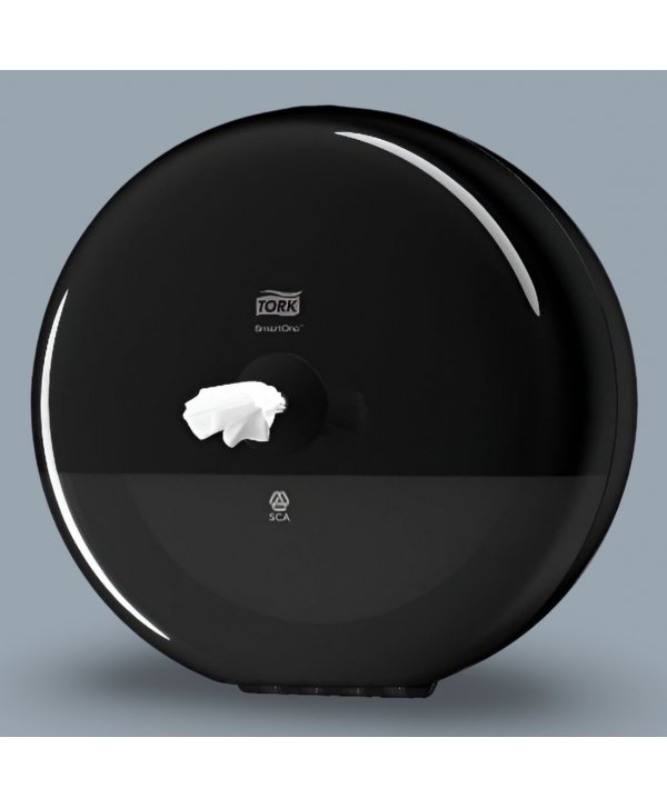 Dispenser hârtie igienică Tork SmartOne® T8 Negru cod 680008 - porție cu porție, economic, trafic intens Dispenser hârtie igienică Tork SmartOne® T8 Negru cod 680008 - porție cu porție, economic, trafic intens