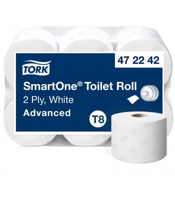  Acasa - Hârtie Igienică Tork SmartOne® T8 Advanced 2 straturi, 207 m, 1150 porții, 6 role/box - arli.ro
