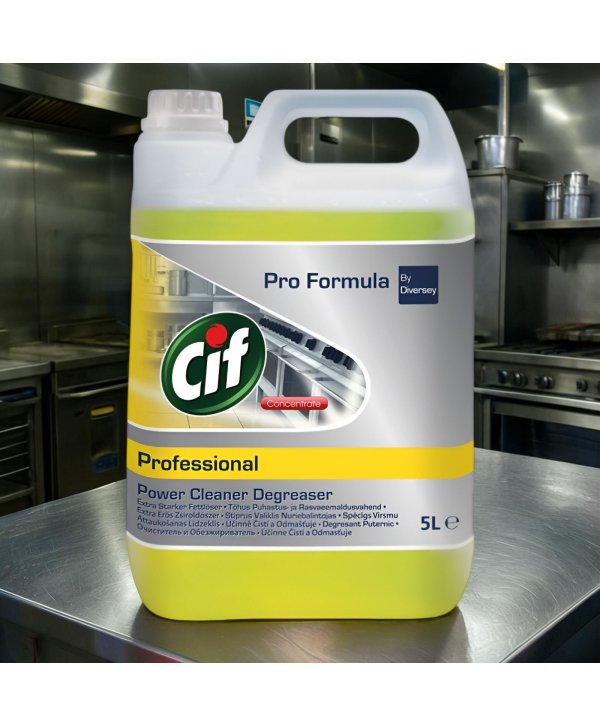 Cif Professional Degresant Puternic 5L – Soluția Eficientă pentru Îndepărtarea Grăsimilor și Murdăriei Persistente