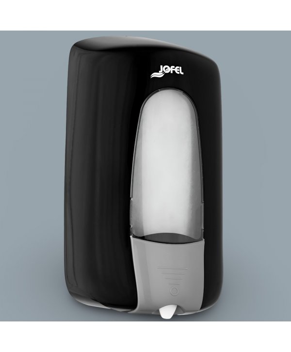 Dozator de sapun Jofel AITANA cu reumplere cu rezerva in sistem MIX 1000 ml, fabricat in Spania, negru Dozator de sapun Jofel AITANA cu reumplere cu rezerva in sistem MIX 1000 ml, fabricat in Spania, negru