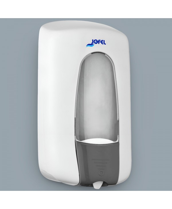 Dozator de sapun Jofel AITANA cu reumplere cu rezerva in sistem MIX 1000 ml, fabricat in Spania, alb Dozator de sapun Jofel AITANA cu reumplere cu rezerva in sistem MIX 1000 ml, fabricat in Spania, alb