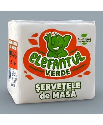 Acasa - Șervețele de Masă Elefantul Verde – 100 bucăți | 30×30 cm | 1 Strat | HoReCa Economic - arli.ro