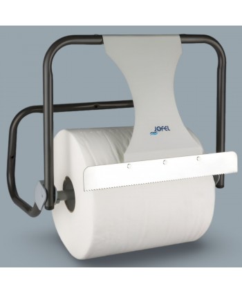 Dispenser industrial din otel cu fixare pe perete pentru role de hârtie mari Jofel – Rezistență maximă și utilizare profesională
