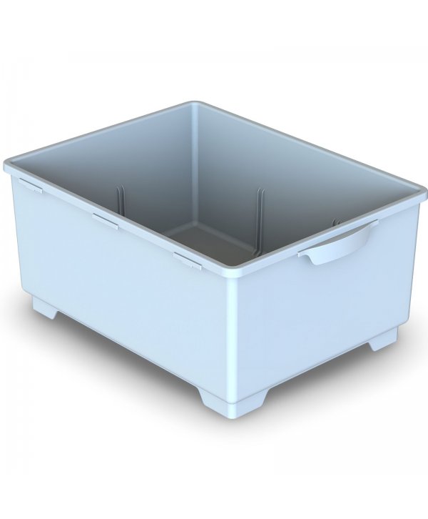 Cutie Profesională Depozitare Mopuri ArliPlus® 26 L – Capac Albastru, Sistem Igienic Compatibil Cărucioare