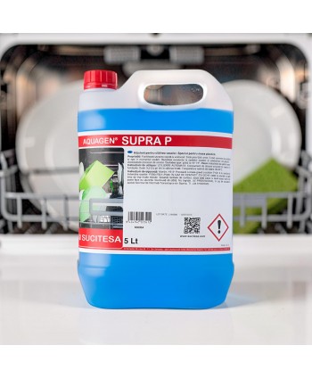 Detergenti profesionali - Aquagen Supra P - Detergent Profesional de Ultimă Generație pentru Spălarea Manuală sau Automată a Vaselor din Plastic - arli.ro