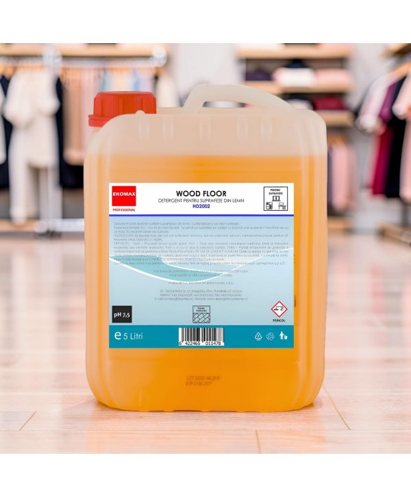 Ekomax Wood Floor 5L – Detergent Lichid cu Efect Antistatic pentru Suprafețe din Lemn