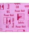 Lavetă Microfibră ULTRA 🇦🇹 cu Pictograme 40×40 cm, 43 g Roșu 🔴 pt Toalete și Grupuri Sanitare 🚽