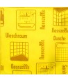 Laveta Microfibră ULTRA 🇦🇹 cu Pictograme 40×40 cm, 43 g Galben 🟡 pt Băi și Suprafețe Sanitare 🚿🪞