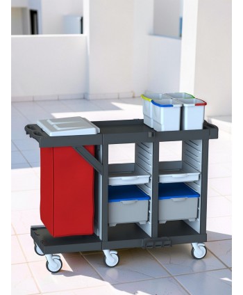  Carucioare multifunctionale - Cărucior Multifuncțional Modular ArliPlus® M107 – Soluția Profesională pentru Organizare și Igienă - arli.ro
