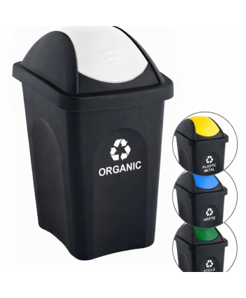 Cos de gunoi pt colectare selectiva deseuri organice 🇮🇹 60 litri, capac batant