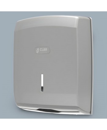Dispenser Prosop Hârtie Pliat CLAR Systems I-NOVA Argintiu Cromat – Eleganță și Funcționalitate pentru Spații Profesionale