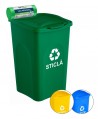 Cos de gunoi pt colectare selectiva deseuri sticla 🇮🇹 50 litri, capac cu balamale