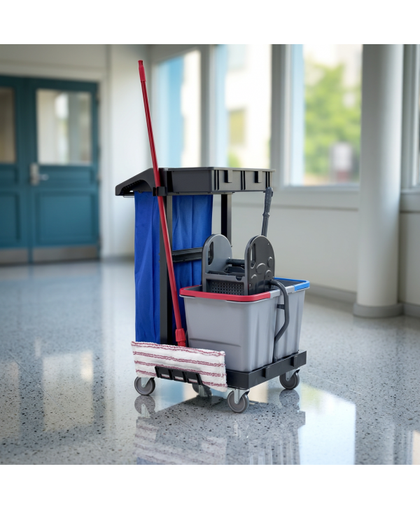Cărucior de Curățenie Compact ArliPlus® M38 – Performanță și igienă în spații restrânse Cărucior de Curățenie Compact ArliPlus® M38 – Performanță și igienă în spații restrânse