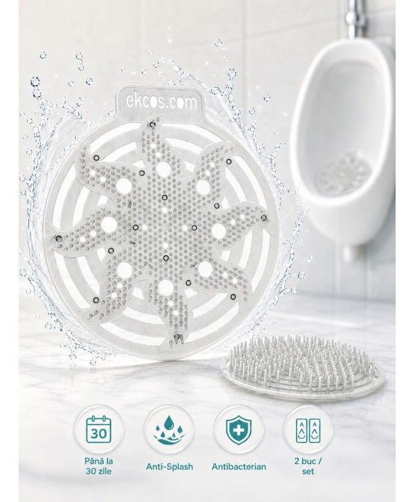 EKCOS® 🇺🇸 Power Screen Tropical - 2 Site Odorizante Profesionale pt Pisoar, anti stropire, antibacteriene, antimicrobiene