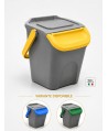Coș de Gunoi Stivuibil 28 L pentru Colectare Selectivă - Galben