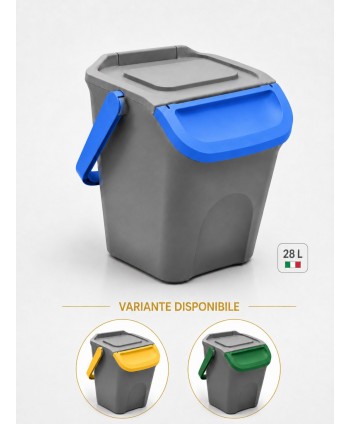  Acasa - Coș de Gunoi Stivuibil 28 L pentru Colectare Selectivă – Albastru - arli.ro