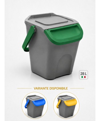  Acasa - Coș de Gunoi Stivuibil 28 L pentru Colectare Selectivă – Verde - arli.ro