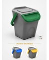 Coș de Gunoi Stivuibil 28 L pentru Colectare Selectivă – Verde
