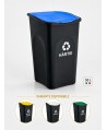 Cos de gunoi colectare selectiva deseuri din hartie EcoGreen 50 litri, cu capac