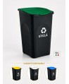 Cos de gunoi colectare selectiva deseuri din sticla EcoGreen 50 litri, cu capac