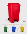Pubela de gunoi cu pedala 80 litri pt colectare selectiva deseuri organice + 10 saci rosii ArliSoft 120 litri