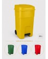 Pubela de gunoi cu pedala 80 litri pt colectare selectiva deseuri din plastic + 10 saci galbeni ArliSoft 120 litri