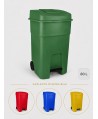 Pubela de gunoi cu pedala 80 litri pt colectare selectiva deseuri din sticla + 10 saci verzi ArliSoft 120 litri