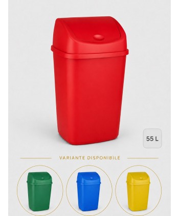  Pubele / tomberon gunoi - Cos de gunoi pt colectare selectiva deseuri organice, 55 litri, capac batant - arli.ro