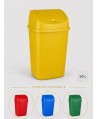Cos de gunoi pt colectare selectiva deseuri din plastic, 55 litri, capac batant