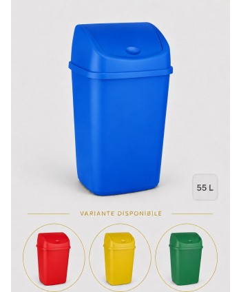  Pubele / tomberon gunoi - Cos de gunoi pt colectare selectiva deseuri din hartie, 55 litri, capac batant - arli.ro