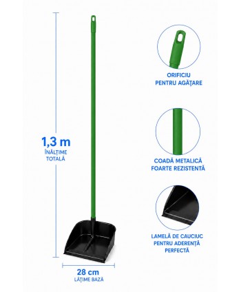  Acasa - Făraș cu coadă metalică verde – Recomandat pentru bucătării și zone de preparare a alimentelor - arli.ro