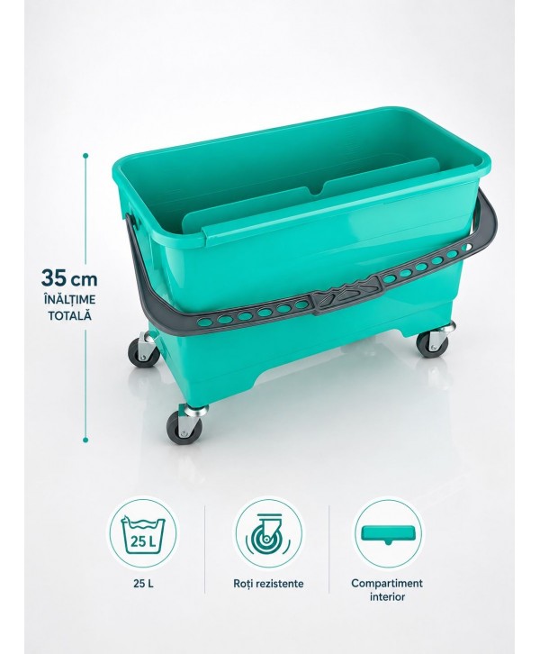 Găleată profesioanala pentru activitatea de curatat geamuri – 25 litri, design ergonomic și funcționalitate superioară