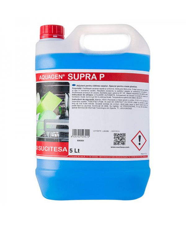 Detergenti si solutii de curatat - - Aquagen Supra P - Detergent Profesional de Ultimă Generație pentru Spălarea Manuală sau Automată a Vaselor din Plastic - arli.ro