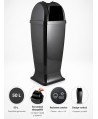 Coș de Gunoi cu Scrumieră Integrată 50L – Design Urban Anthracite, Sustenabil & Rezistent pentru Exterior