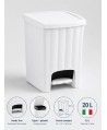 Coș de Gunoi 20L cu Pedală și Capac 🇮🇹 White – Design Compact și Igienă Fără Compromisuri