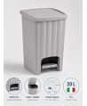 Coș de Gunoi 20L cu Pedală și Capac 🇮🇹 Grey Stone – Design Compact și Igienă Fără Compromisuri