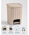 Coș de Gunoi 20L cu Pedală și Capac 🇮🇹 Cappuccino – Design Elegant și Igienă Fără Compromisuri