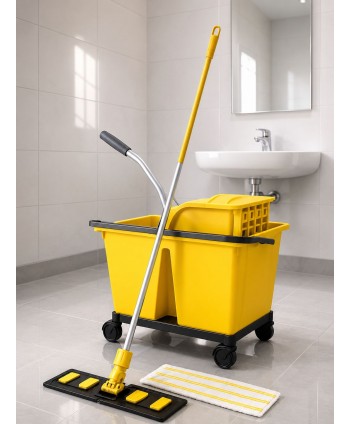 Produse de curatenie profesionale - Set Curățenie Profesională 🇪🇸 ArliPlus® Galben – Curățare Eficientă a Suprafețelor din Băi - arli.ro