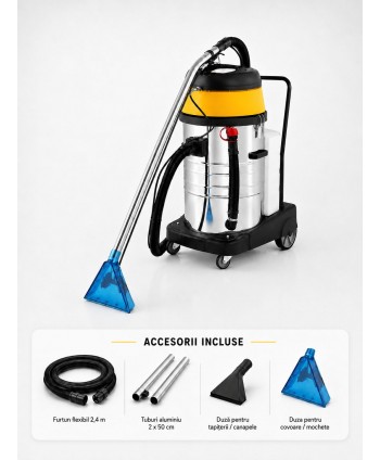 Aspirator profesional injecție-extracție ArliTech® 60CC – Putere 2400W, Performanță Avansată pentru Curățare Profundă