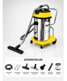 Aspirator profesional umed/uscat, Putere 3600 W, 60 L inox,  2500 mm H2O, 5 ani Garantie, ArliTech® CH603