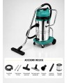 Aspirator profesional umed/uscat, Putere 2400 W, 60 L inox,  2500 mm H2O, 5 ani Garantie, ArliTech® A602