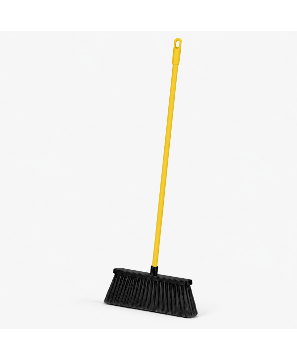 Mătură cu coadă metalică galbenă, 1,3 m, lățime 34 cm – pentru lavoare Mătură cu coadă metalică galbenă, 1,3 m, lățime 34 cm – pentru lavoare