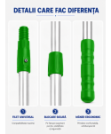  Materiale de curatenie - Mâner telescopic profesional din aluminiu, 6 m, 3 segmente x 2 m – filet universal - arli.ro