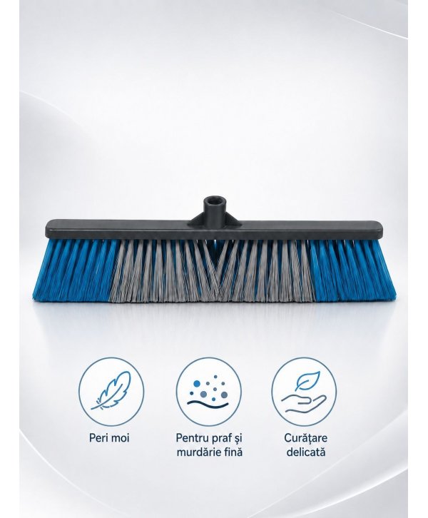 Mătură Profesională de Exterior cu Peri Flexibili 60 cm - murdărie fină, praf, nisip pe Beton, Asfalt, Marmură & Mozaic Mătură Profesională de Exterior cu Peri Flexibili 60 cm - murdărie fină, praf, nisip pe Beton, Asfalt, Marmură & Mozaic