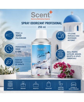 Spray Odorizant Profesional 250 ml ScentPlus® Cyclades – Parfum Fresh Marin