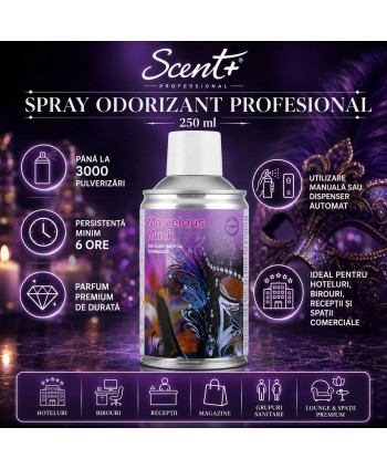 Spray Odorizant Profesional 250 ml ScentPlus® Marvelous Musk – Parfum Elegant cu Mosc